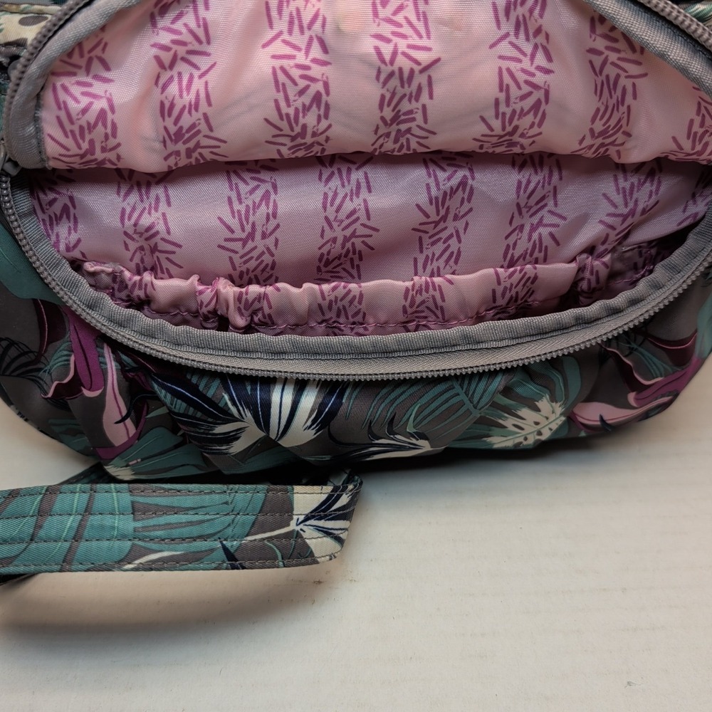Lug Mambo Crossbody Bag Tropical Leaf Teal Grey - Picture 13 of 16